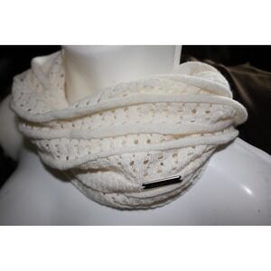 Smartwool Cream Pointelle Open Knit Infinity Scarf Off White Textured Loop Scarf